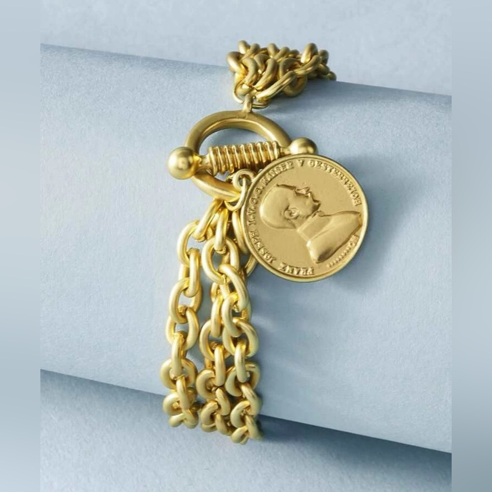 B1-NYC COIN BRACELET CHARM BRACELET - Picture 2 of 5